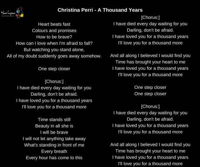 A THOUSAND YEARS (TRADUÇÃO) - Christina Perri 