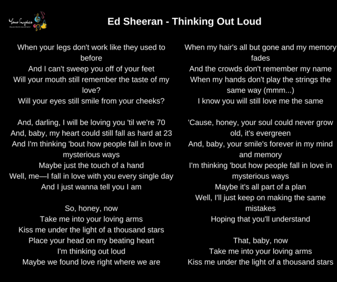 Ed Sheeran - Thinking Out Loud - Letra e Tradução 